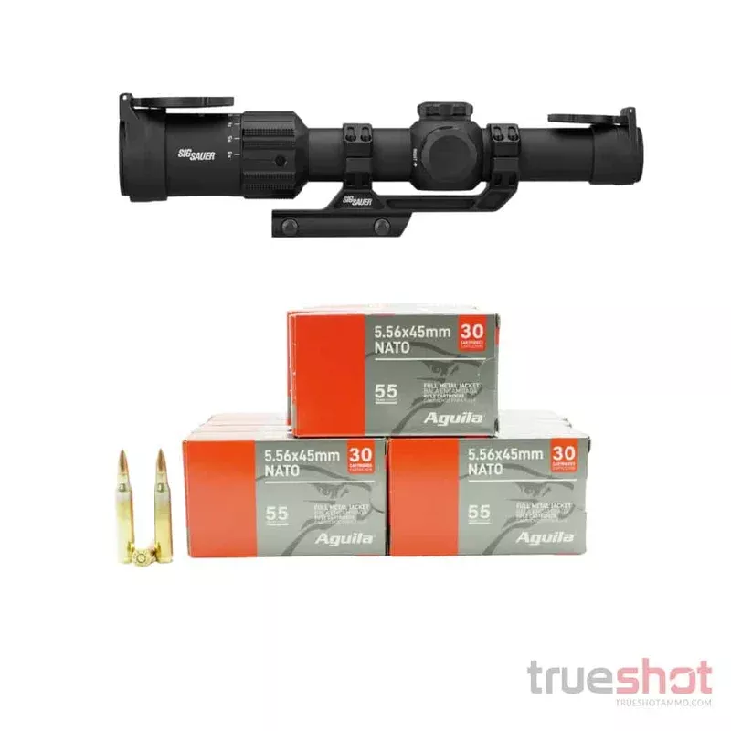 Bundle Deal: Sig Sauer – Tango MSR Scope – 1-6X24mm and 300 Rounds of Ammo