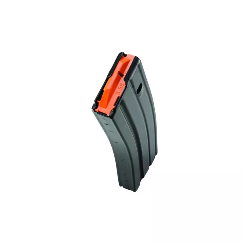 C Products Defense Duramag AR15 .223/5.56 30rd Aluminum Magazine- Black Teflon/Orange Follower