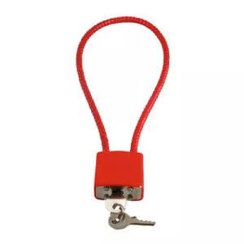 CABLE LOCK 15″ RED CA DOJ MASS STATE POLICE MD ROSTER APPROVED NO LOGO