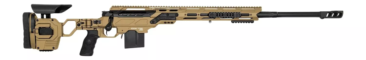 Cadex Inc CDX30LITE6524BR20I2B1N CDX-30 Lite 6.5 Creedmoor 10+1 24″ Black DLC Fluted Threaded Barrel, Black Cerakote Receiver W/Picatinny Rail, M-LOK Handguard, Black Adjustable Folding Buttstock, Bla