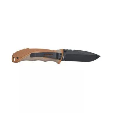 Camillus Inflame Pocket Knife 3.25″ Drop Point 440 Black Titanium Carbonitride Blade ABS Polymer Handle Beige & Brown
