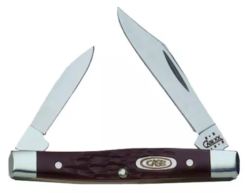Case 00083 Pen Small 21.47 Folding ClipPen Plain AsGround Stainless Steel Blade Brown Jigged Synthetic Handle UPC: 021205000831