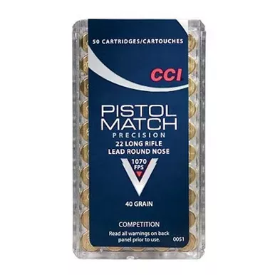 CCI 22LR 40gr Pistol Match, Box of 50
