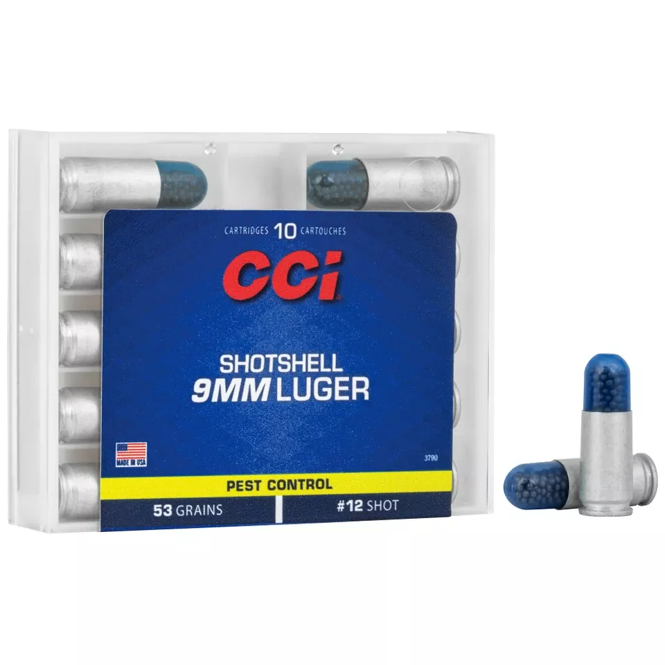 CCI 9MM #12 Shotshell Ammunition - 10 Rounds per Box, 200 Boxes per Case
