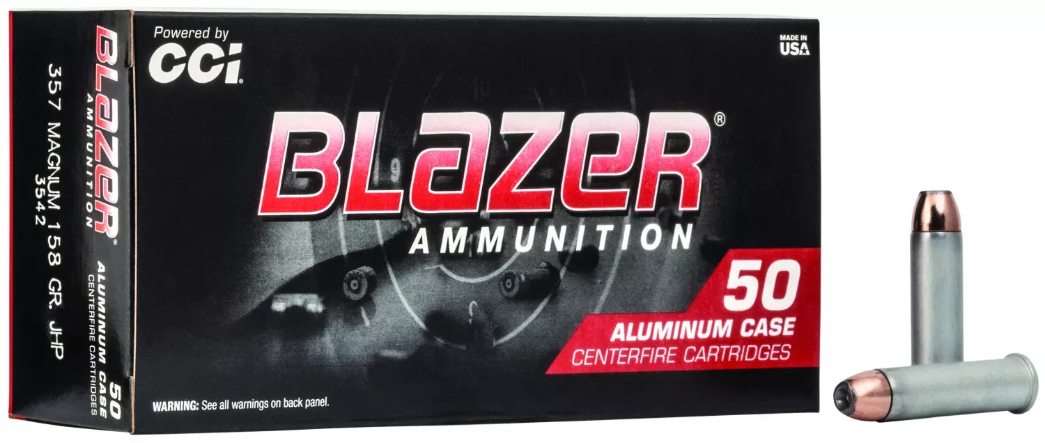 CCI Ammunition Blazer .357 Magnum 158Gr Grain Hollow point, 50-Round Box