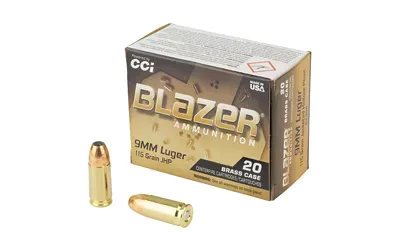 Cci Blazer Brass 9mm 115 Grain Jhp 20