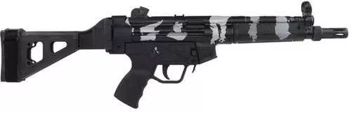 Century Arms AP5 Semi-Auto Pistol 9mm Luger 8.9" Threaded Barrel (2)-30Rd Magazines Rear Diopter Adjustable Sights Grey Storm Camoflage Cerakote Applied Finish