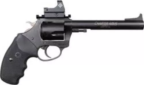 Charter Arms Target Mastiff Double/Single Action Revolver .44 Special 6" Barrel 5 Round Capacity FIxed Sights Black Grips Stainless Finish