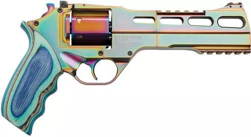 Chiappa RhiFALSE 60SAR Nebula Revolver *CA Compliant* 357 Magnum 6" Barrel 6 Round Rainbow PVD Blue Laminate Grip