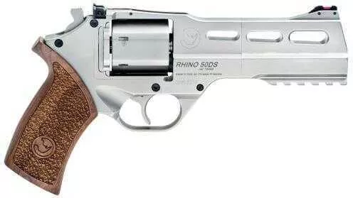 Chiappa White RhiFALSE Revolver .357 Magnum 4" Barrel 6 Rounds Stainless Steel Nickel Frame Rubber Grips with Holster