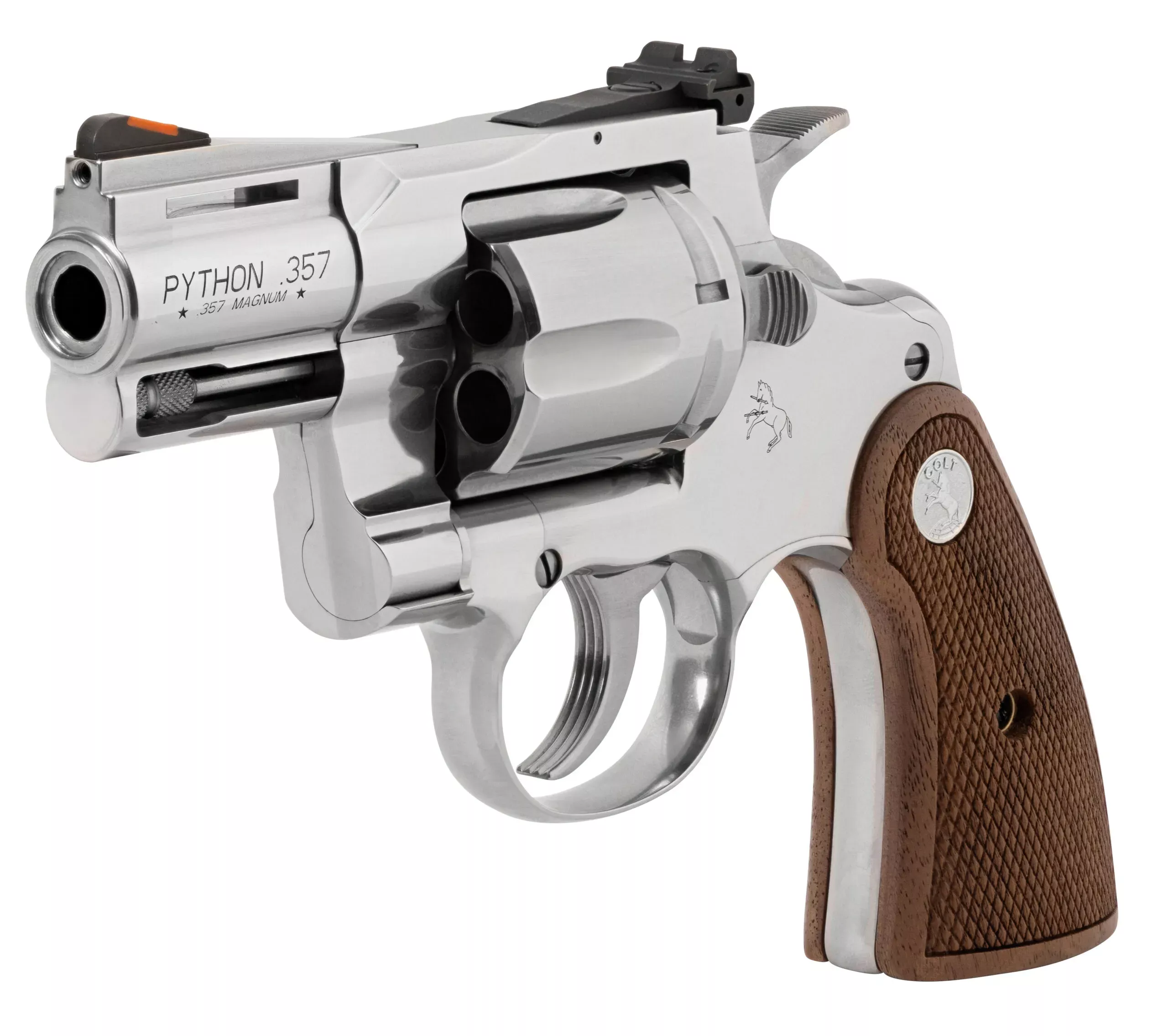 Clt Python 357MAG 2.5 SS As Walnut Grip 6RD