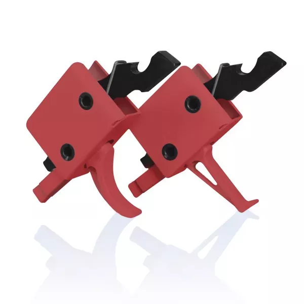 CMC AR15/AR10 Single Stage Small Pin (3.5lb) Drop In Trigger – Curved/Red