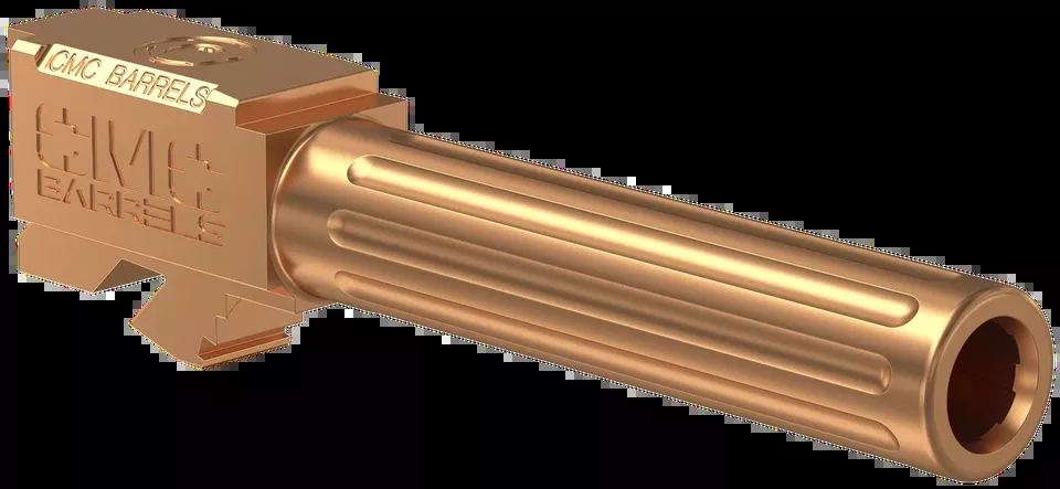 CMC Triggers 75524 Match Precision Barrel for Glock 19 Gen3-4 9mm Luger 4.01" Bronze Satin DLC Stainless Steel Fluted