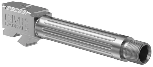CMC Triggers 75525 Match Precision9mm Luger 4.01" Fluted/Match Grade/Threaded Bead Blasted Stainless Steel, Compatible w/ Glock 19 Gen3-4