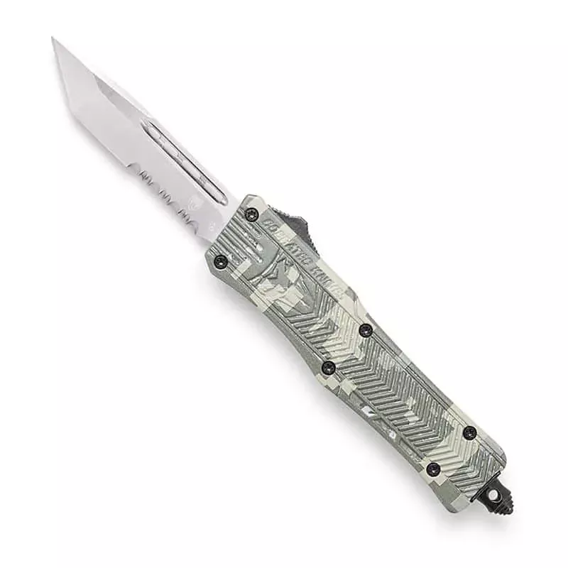 CobraTec 2.75” Small CTK-1 OTF Tanto Serrated Knife – Army Digi Camo