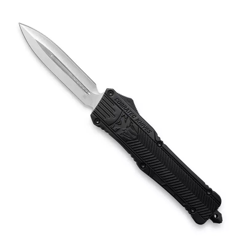 CobraTec 3.75” Large CTK-1 OTF Plain Dagger w/ Glass Breaker & Clip -Black