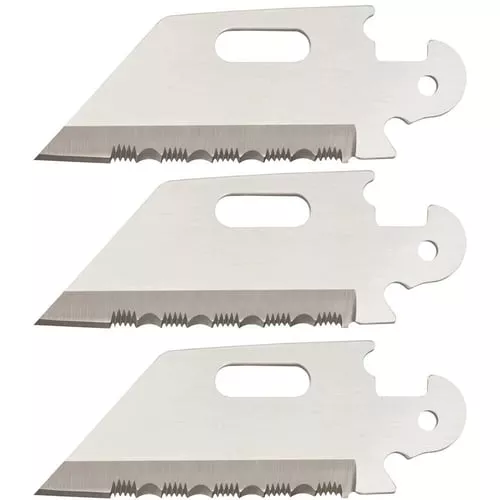 Cold Steel Click-N-Cut Replacement Blade 3/Pk - 2-1/2" Reverse Tanto Serrated