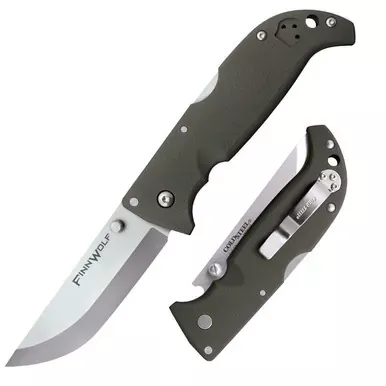 Cold Steel Finn Wolf OD Green, 7-7/8″Overall, 3.5″ Blade, 3mm Thick, Aus8a Steel