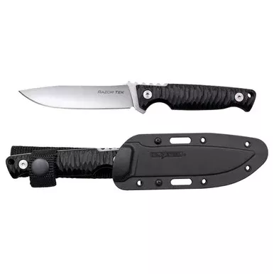 Cold Steel Razortek Fixed Blade Knife 4″ Clip Point 4116 Stainless Steel Blade GFN Handle Black
