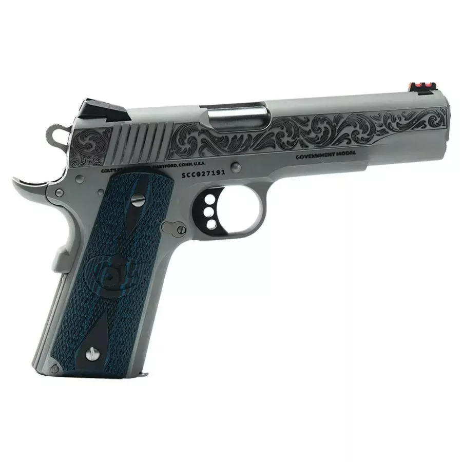 Colt Engraved Competition Handgun .45 ACP 8RD Magazine 5″ Barrel Stainless Steel