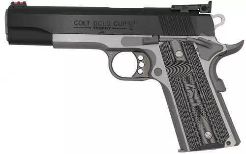 Colt Gold Cup Lite .38 Super Two-Tone Red Fiber Optic G10