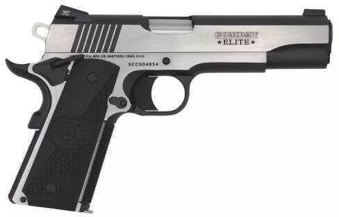 Colt Mfg 1911 Combat Elite Government Pistol 45 ACP 5" Barrel 8 Round Two-Tone Half Checkered & Scalloped G10 Grip Night Sights