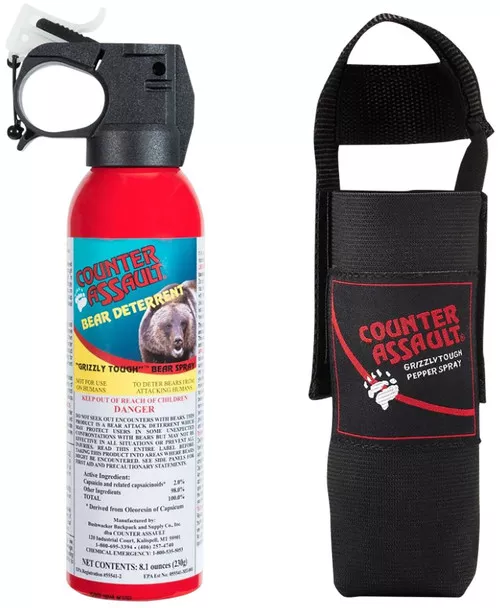 Counter Assault 15067025 Bear SprayCapsaicin Range 32 ft7 Seconds 8.10 oz Includes Holster UPC: 722031414235