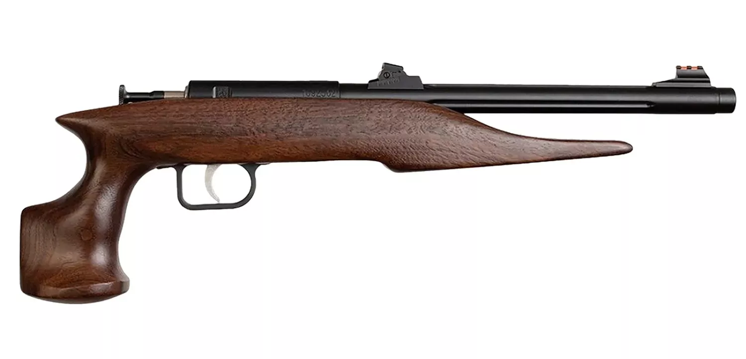 Crickett 41001 Hunter Adult 22 MAG 1RD 9″ Threaded Blued Steel Single Shot Barrel, Walnut Stock