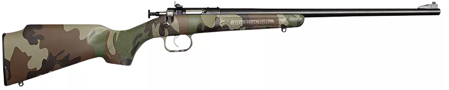 Crickett KSA2170 My First Rifle Gen2 22 S/L/LR Single Shot 16.10″ Blued Barrel & Receiver, M81 Woodland Camo Synthetic Fixed Stock, EZ Loader