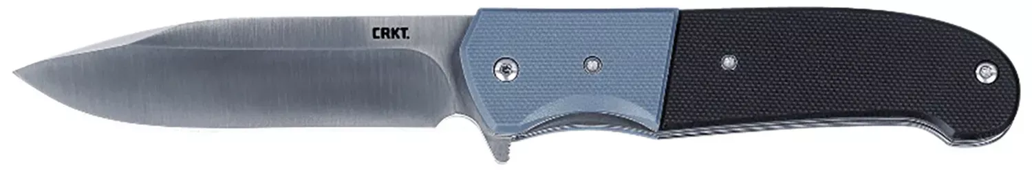 CRKT 6880 Ignitor 3.48″ Folding Drop Point Plain Satin 8CR13MOV SS Blade/ Blue/Black G10 Handle Includes Pocket Clip