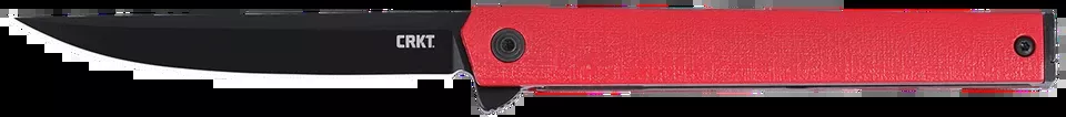 CRKT CEO Flipper EDC Folding Knife with Red GRN Handle and AUS-8A Blade
