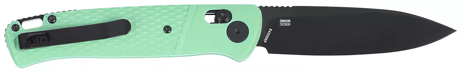 CRKT K430BKP Counterpart EDC 3.38″ Folding Drop Point Plain Black Oxide 12C27 Sandvik SS Blade, Aqua Textured GRN Handle
