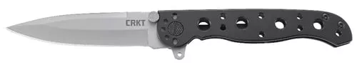 CRKT M16-01S M16 01S 3.06" Folding Spear Point Plain Bead Blasted 8Cr14MoV SS Blade/Black Oxide Stainless Steel Handle Includes Pocket Clip