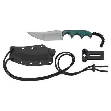 CRKT Minimalist Katana Fixed Blade Knife 3.56″ Katana 8Cr13MoV Bead Blasted Blade Resin Infused Fiber Handle Black/Green