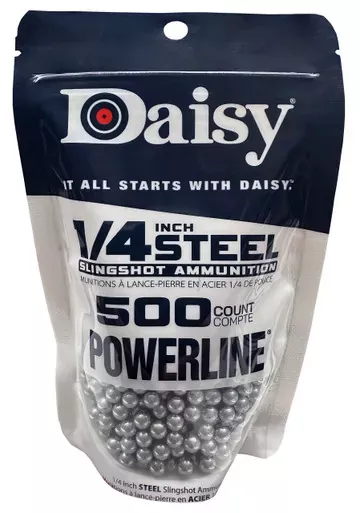 Daisy Powerline 1/4″ Steel Slingshot Ammo, 500 pk