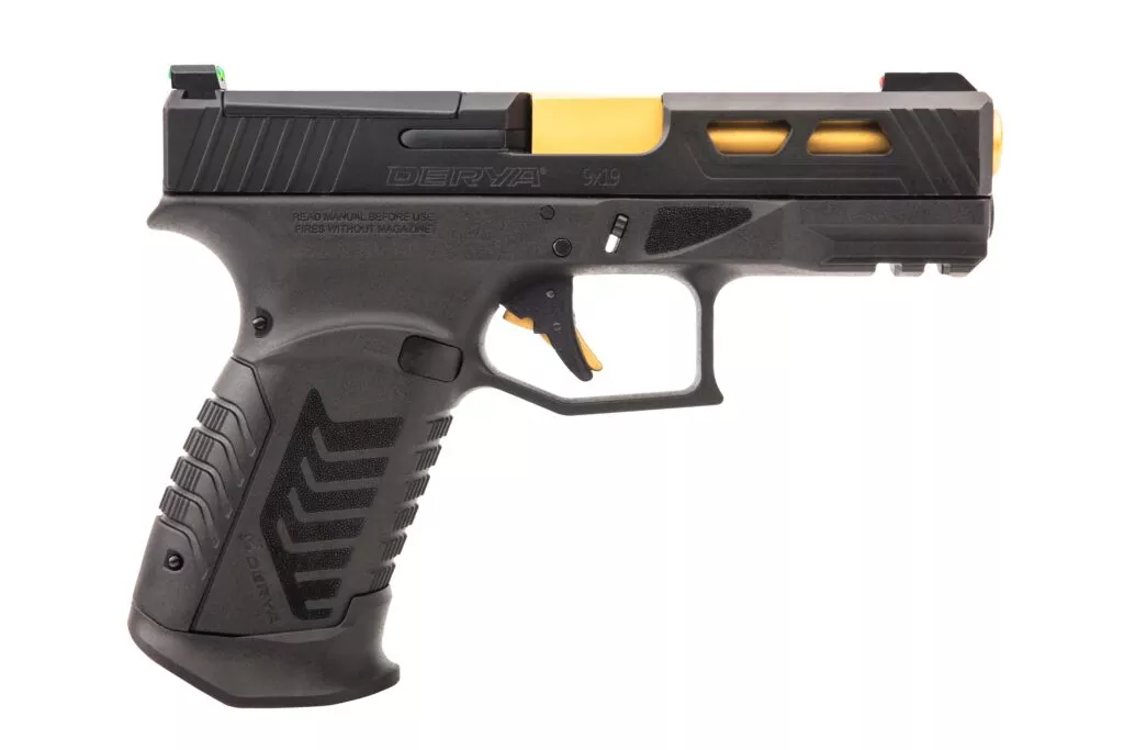 DERYA ARMS DY9 9MM BK/GLD 10+1 3.8″ OR US