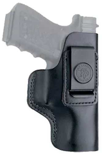DeSantis Gunhide 031BA85Z0 Insider IWB Black Leather Belt Clip Fits 1911 4-5″ Barrel Right Hand