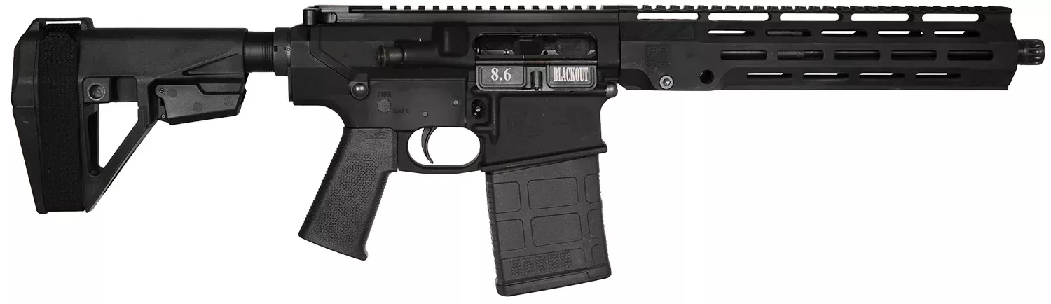 Diamondback DB1200W001 DB108.6 Blackout 20+1 12″ Black Nitride 11″ M-LOK Handguard SBA5 Brace Magpul MOE K2 Grip