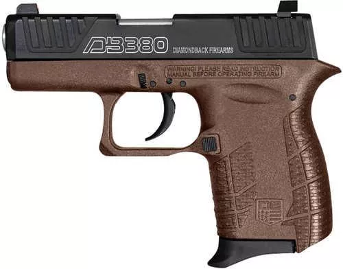 Diamondback G4 Semi-Automatic Pistol .380 ACP 2" Barrel (1)-6Rd Magazine Black Slide Flat Dark Earth Polymer Finish