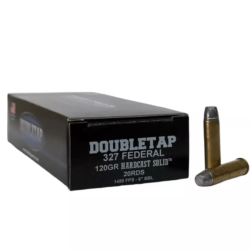 Double Tap Hardcast Solid Handgun Ammunition .327 Fed MAG 120 Grain WFNGC 1250 fps 20/ct