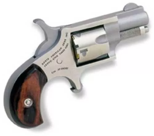 FALSErth American Arms Single Action Mini-Revolver .22 Short 1.125" Barrel 5 Round Capacity Wood Grips Stainless Finish