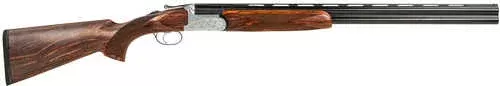 Fausti Caledon Break Open Over/Under Shotgun 16 Gauge 2.75" Chamber 28" Blued Barrel 2 Round Capacity Bead Front Sights Wood Laser Grain Stock Stainless Finish
