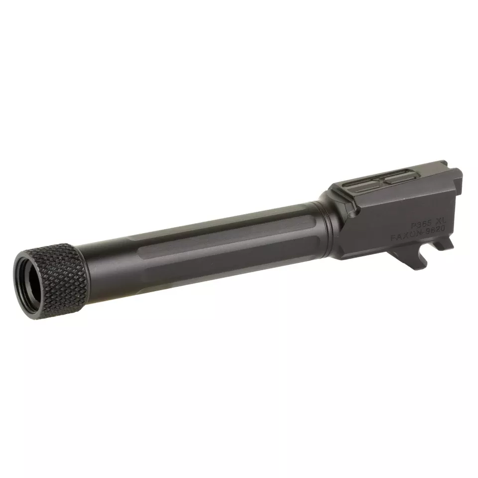 Faxon Match Barrel for P365 XL, Black, Threaded Barrel
