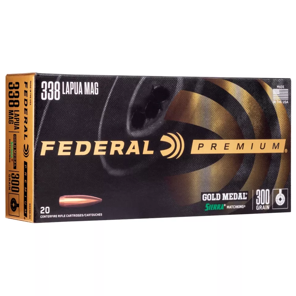 FEDERAL 338 LAPUA MAGNUM 300 GRAIN MATCHKING AMMO - 20 ROUNDS/200 ROUNDS