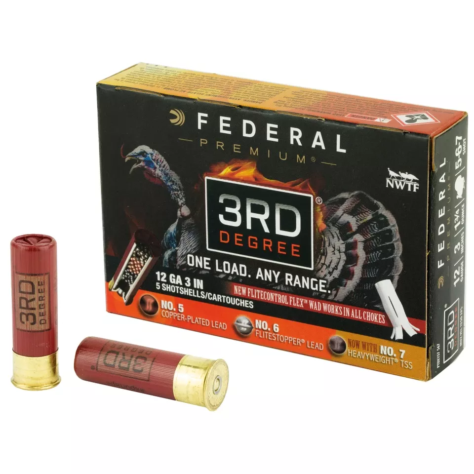 Federal 3rd Degree 12 Gauge 3" Shotgun Shells - Mixed Shot Sizes 5/6/7, Box of 50