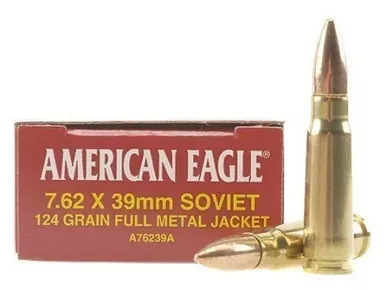 Federal American Eagle 7.62×39 124gr FMJ Box of 20