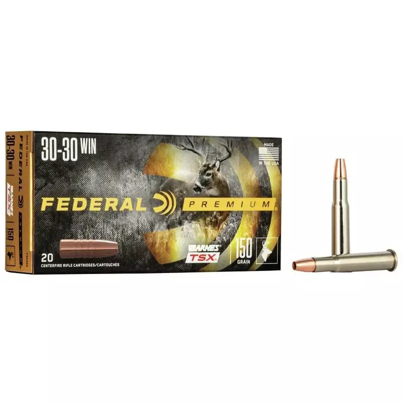 Federal Barnes TSX Rifle Ammunition .30-30 Win 150 Grain Solid 2220 fps 20/ct