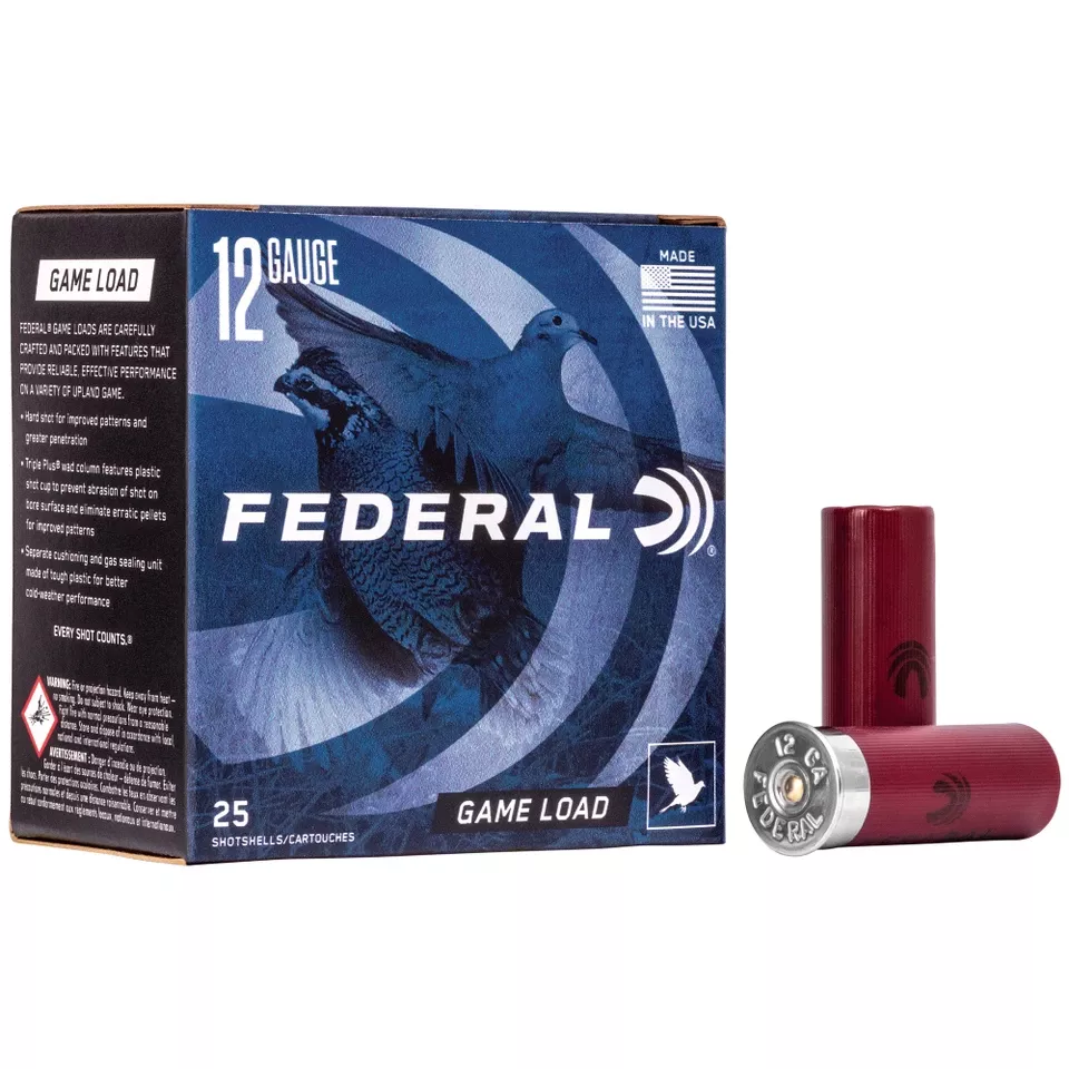 Federal Game Load 12 Gauge 2 3/4" #8 Shot 25 Rounds/Box, 250 Rounds/Case