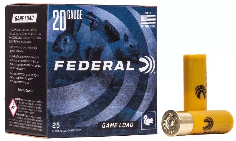 Federal – Game Load – 20 Gauge – #7.5 Shot – 2.75” – 7/8 Oz. – 1210 FPS