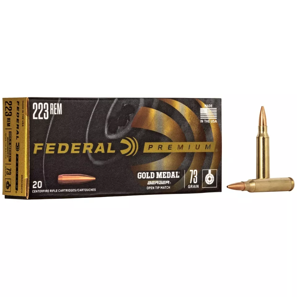 Federal Gold Medal .223 Remington 73 Grain Berger, 20 Rounds